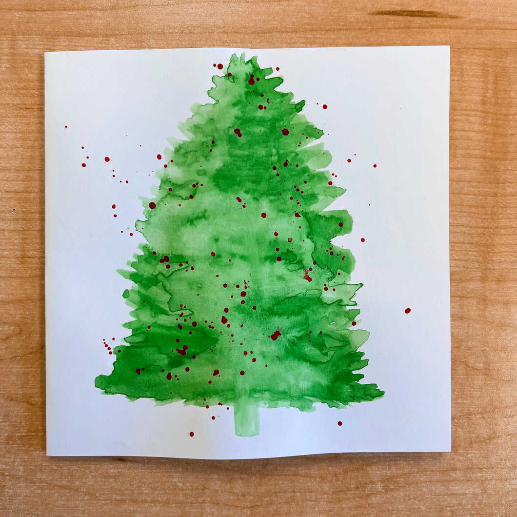 Watercolor Holiday Card by GS